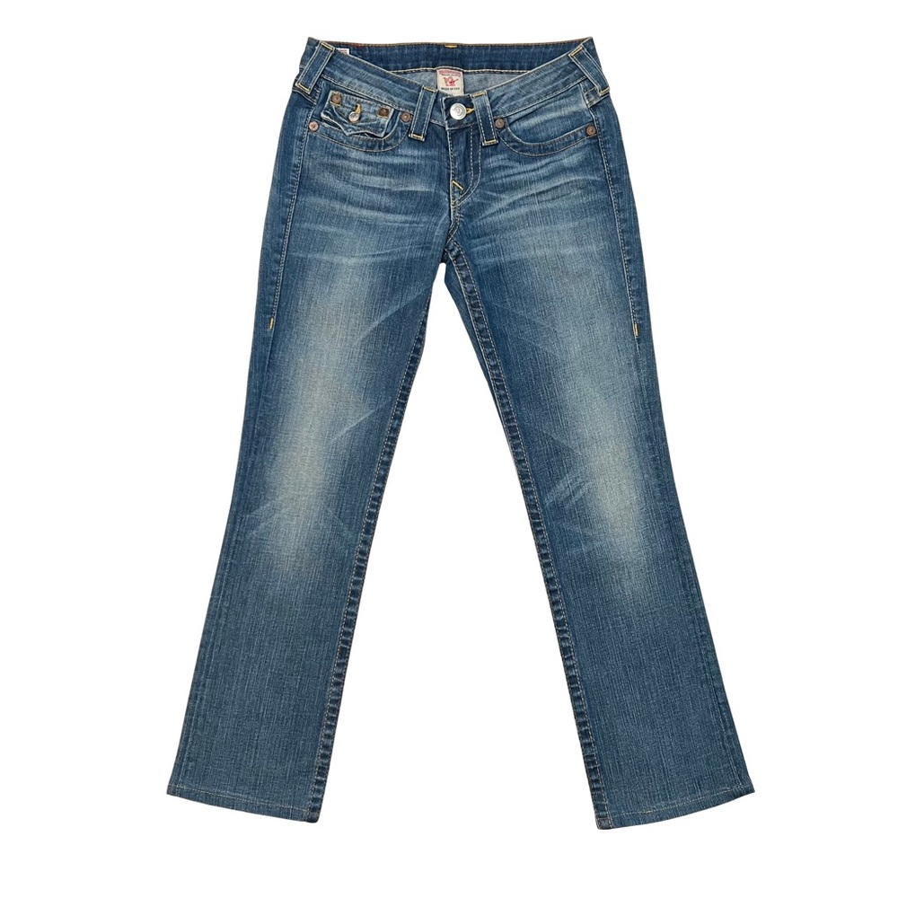 True Religion Women's World Tour Billy Jeans Size 27 Made In USA Y2K WQ1572BCS
